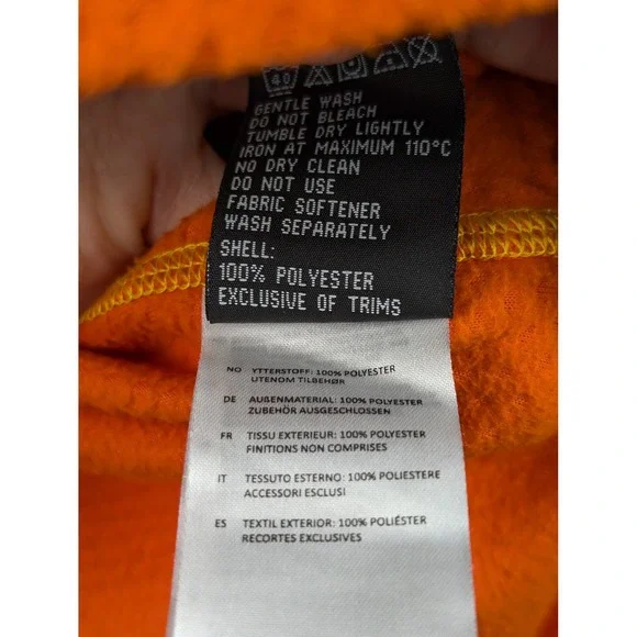 Norrona Lofoten Warm1 Orange Fleece Jacket Womens M Full Zip Running Hiking - Picture 8 of 11